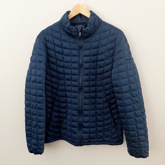BEN SHERMAN | Navy Blue Quilted Puffer Full Zip Men's Soft Warm | Size Medium - Picture 2 of 9